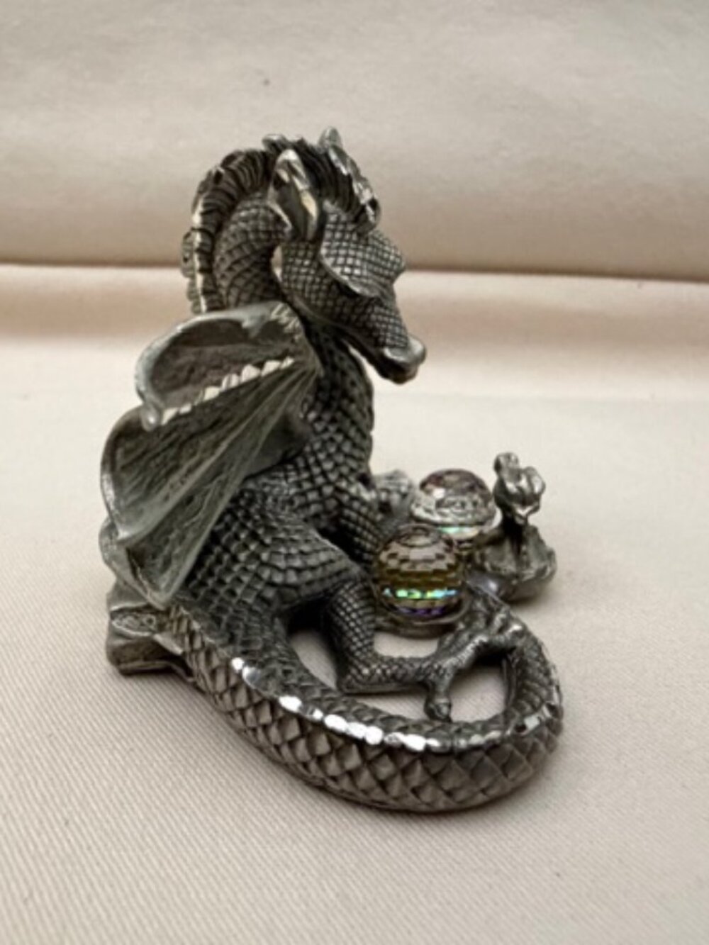Vintage Pewter Dragon Figurine - Picture 4 of 7